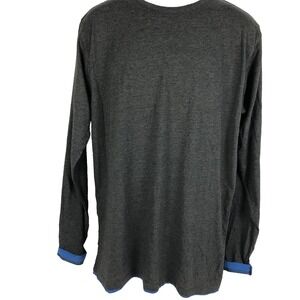 Blue Sol T Shirt Men 2XL Gray Heather Blue Accent Long Sleeve